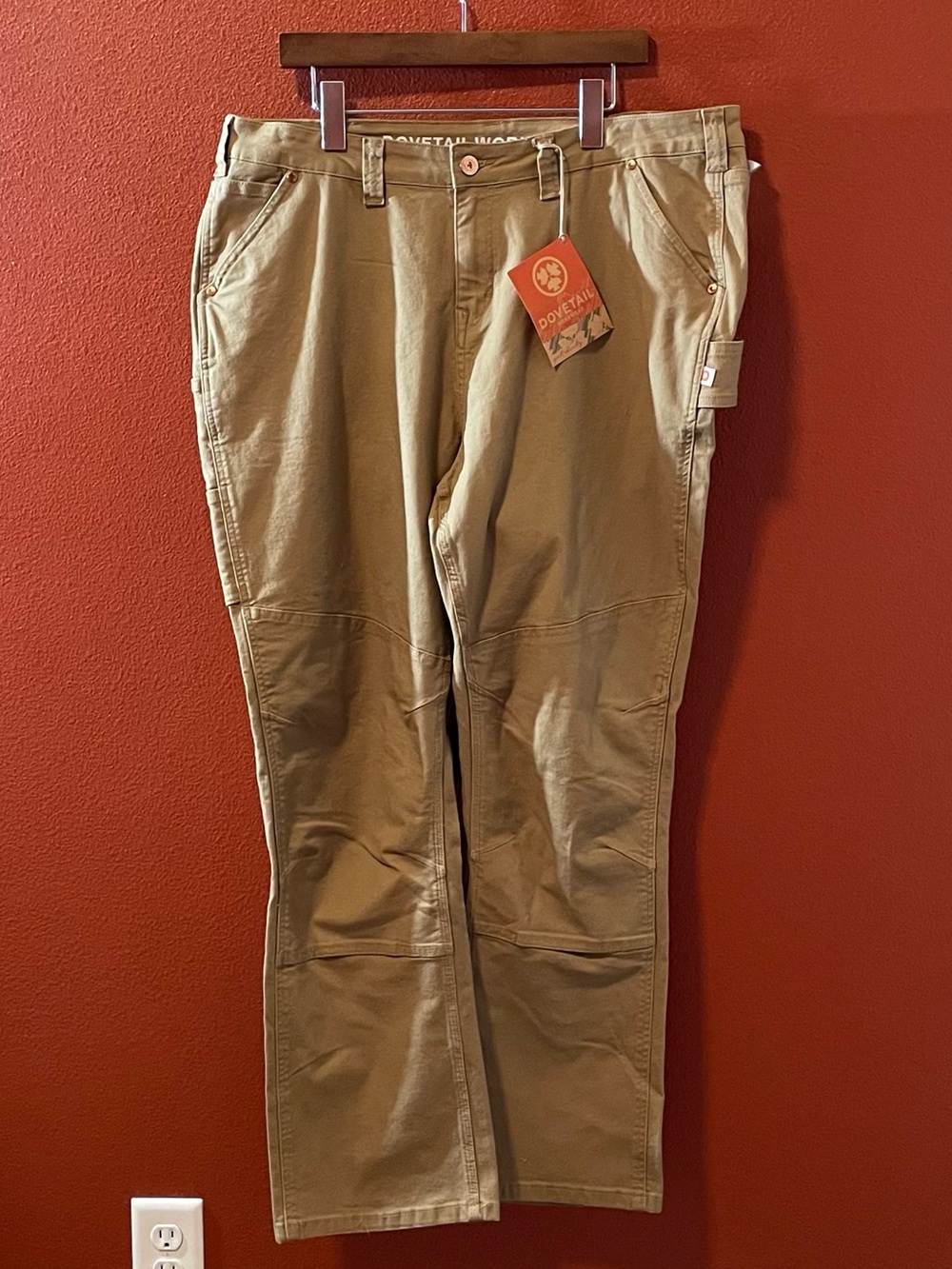 Dovetail Workwear Women’s NWT Go To Pant Sawdust Tan Double Knee Workwear Jeans
